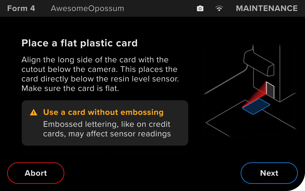 レジンレベルセンサーの較正（Form 4およびForm 4L世代）